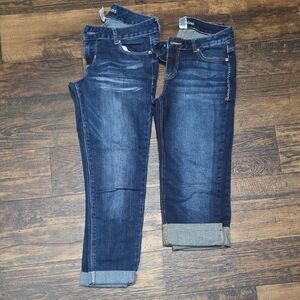 Maurices Dark Blue Ankle Jeans